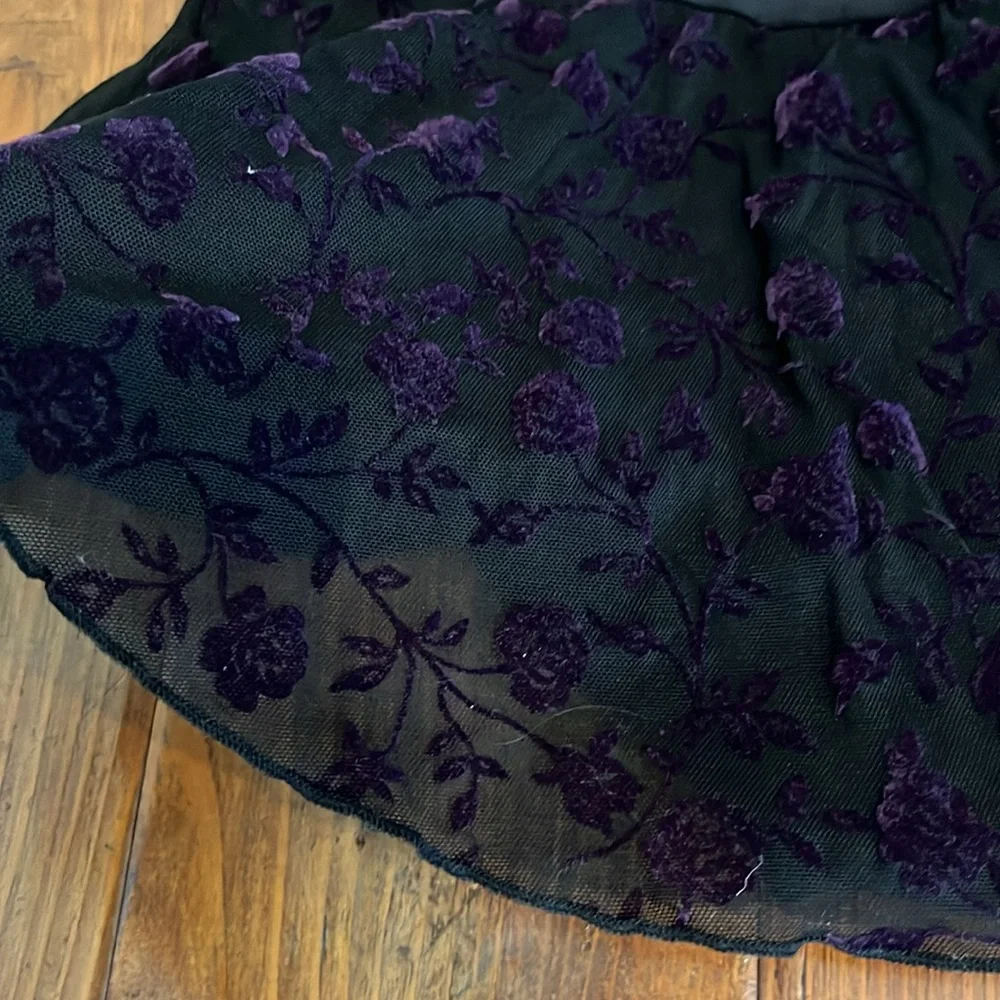 Girls Black Dance Dress with Sheer Yoke - Brand Not Visible